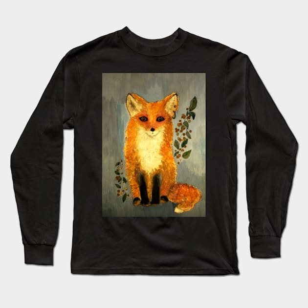 Fox Long Sleeve T-Shirt by Kuhtina